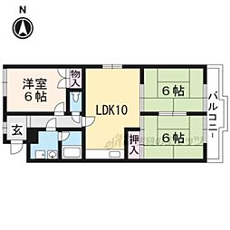 ニューシャトー長岡 3LDKの間取図画像