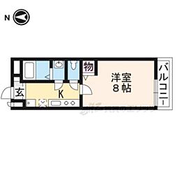 K'sメゾンFOX 1Kの間取図画像