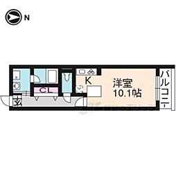 ドミール神足 1Kの間取図画像