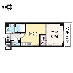 クレマチス28 1DKの間取図画像