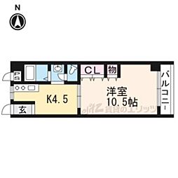 メゾン・ド・白河 1Kの間取図画像