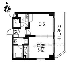 智恵光院ハイツ 1DKの間取図画像