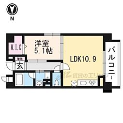 ラ・ルーチェ北大路 1LDKの間取図画像