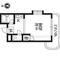 メゾンイースター 1Kの間取図画像