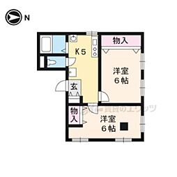 メゾンミコシ 2DKの間取図画像
