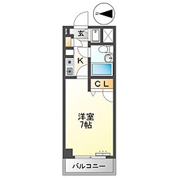 グランピアナベシマ 1Kの間取図画像