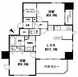 間取図画像 2LDK