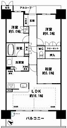 ローレルコート中之島 3LDKの間取図画像