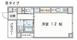 モートレイン土佐堀通 1Kの間取図画像
