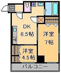 コーポ高橋 2DKの間取図画像