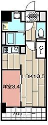 仮称)若富士町マンション 1LDKの間取図画像