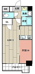 PLACE COURT 1LDKの間取図画像