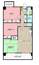 ルシオーレ 3LDKの間取図画像