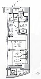 ヴォーガコルテ西新宿五丁目 1DKの間取図画像