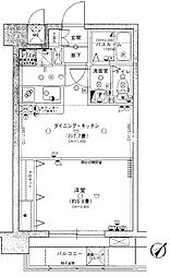エクセシオーネお茶の水女子大前 1DKの間取図画像