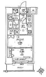 日神デュオステージ御徒町 1DKの間取図画像