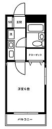 ジュネス中野島 1Kの間取図画像
