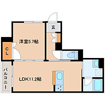 奈良県大和郡山市茶町（賃貸マンション1LDK・1階・43.97㎡） その2