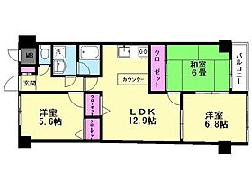 レインボー本庄 708号室 ｜ 埼玉県本庄市銀座2丁目5-23（賃貸マンション3LDK・7階・71.20㎡） その2