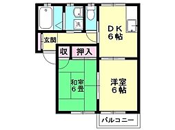 フォーレス 2DKの間取図画像