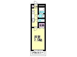 アクアランドマンション 1Kの間取図画像