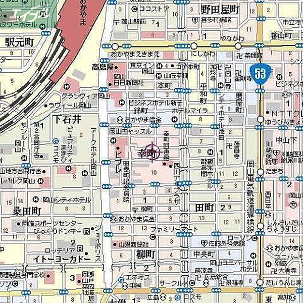 岡山県岡山市北区幸町(賃貸マンション1K・7階・21.83㎡)の写真 その15