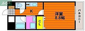 岡山県岡山市北区高柳西町（賃貸マンション1K・2階・27.81㎡） その2