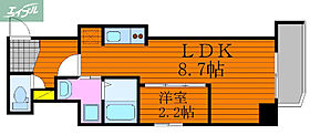 岡山県岡山市北区柳町1丁目（賃貸マンション1LDK・8階・28.94㎡） その2