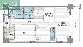 岡山県岡山市北区三門中町（賃貸マンション1LDK・4階・64.98㎡） その2