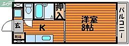 ラグゼ 1Kの間取図画像