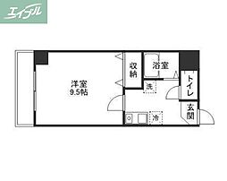 PALAZZOWAKO 1Kの間取図画像