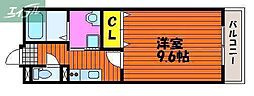 ピア伊福町 1Kの間取図画像