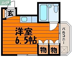 ウィンズ津島 ワンルームの間取図画像