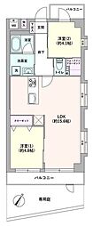 ガーデンホームつつじヶ丘2 2LDKの間取図画像
