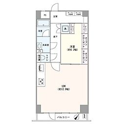 井の頭マンション 1LDKの間取図画像