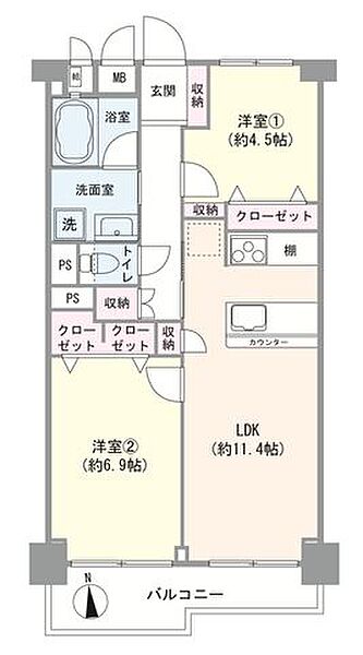 間取りを拡大表示