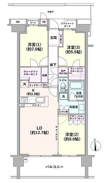 間取りを拡大表示
