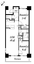 ロイヤルパークス千種 2LDKの間取図画像