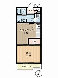 ドミシル池袋 1DKの間取図画像