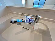 ■浄水機能付き水栓で家族の安心を守ります。