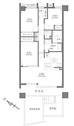 ミサワホームズ永山 3LDKの間取図画像