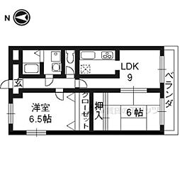 エントリート木村 2DKの間取図画像