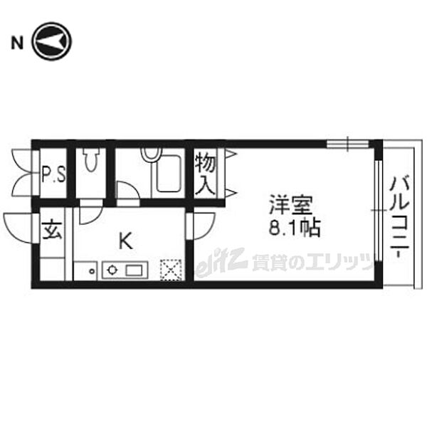 パレット 505｜京都府京都市伏見区向島本丸町(賃貸マンション1K・5階・23.96㎡)の写真 その2