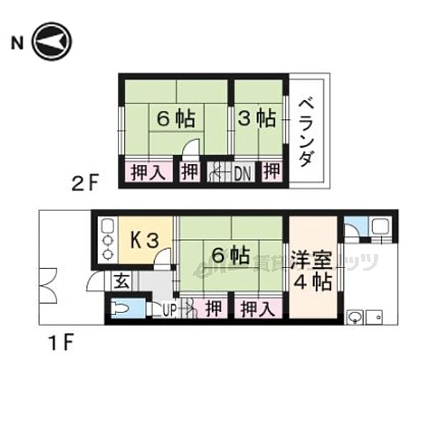 京都府京都市伏見区向島立河原町(賃貸一戸建4K・1階・37.90㎡)の写真 その2