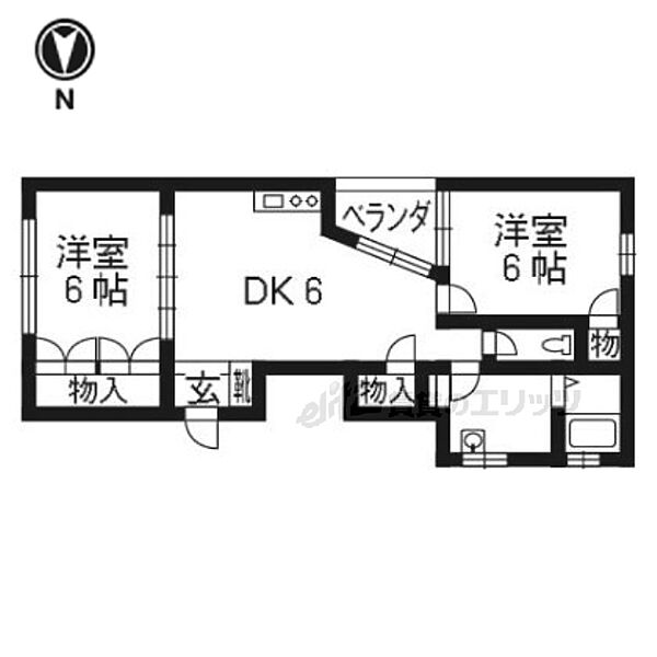 アミティー桂 201｜京都府京都市西京区川島有栖川町(賃貸アパート2DK・2階・54.24㎡)の写真 その2