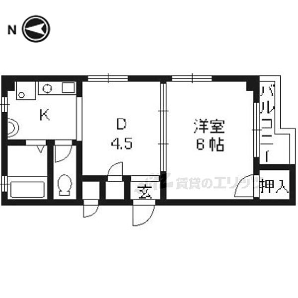 丹波口サンハイツ 302｜京都府京都市下京区中堂寺北町(賃貸マンション1DK・3階・25.19㎡)の写真 その2