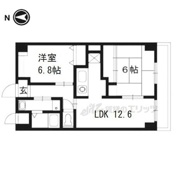 京都府京都市南区吉祥院東前田町(賃貸マンション2LDK・3階・57.07㎡)の写真 その2