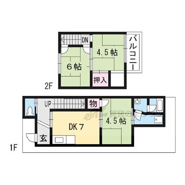 京都府京都市西京区川島東代町(賃貸一戸建2LDK・--・40.00㎡)の写真 その2