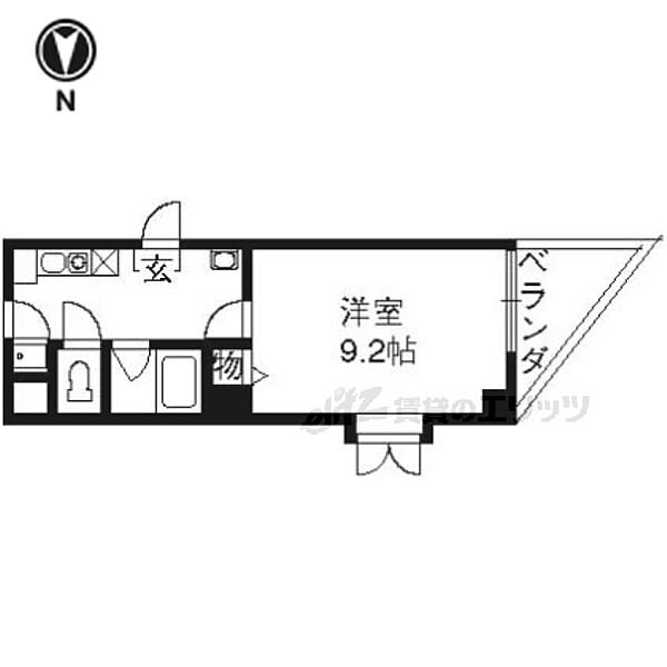 レ・ゼフィール 401｜京都府京都市西京区樫原盆山(賃貸マンション1K・4階・26.25㎡)の写真 その2