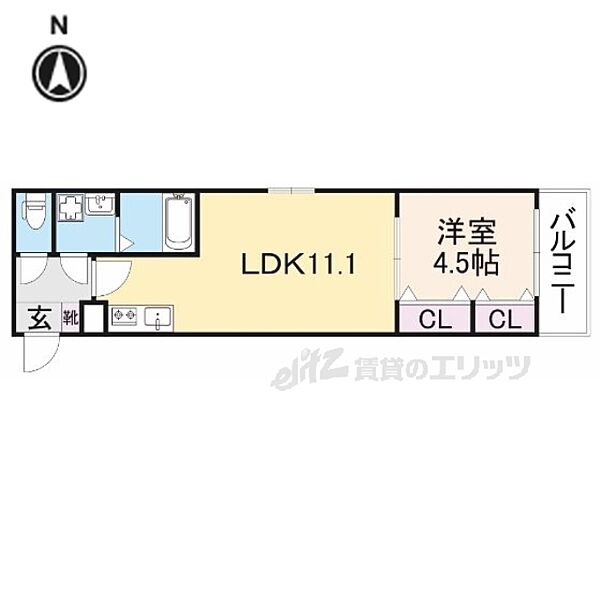 京都府京都市伏見区向島庚申町(賃貸アパート1LDK・3階・36.90㎡)の写真 その2